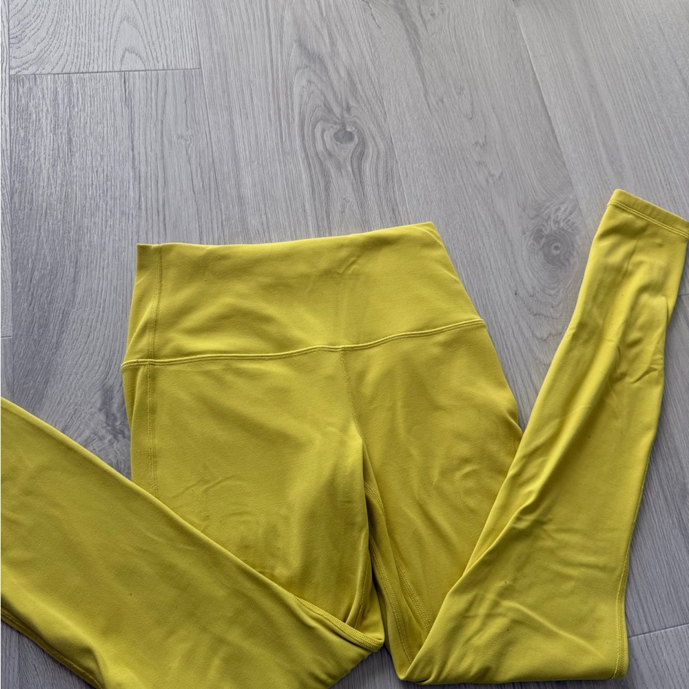 Bright Yellow High-Waist Leggings for Active Comfort - Picture 8 of 16